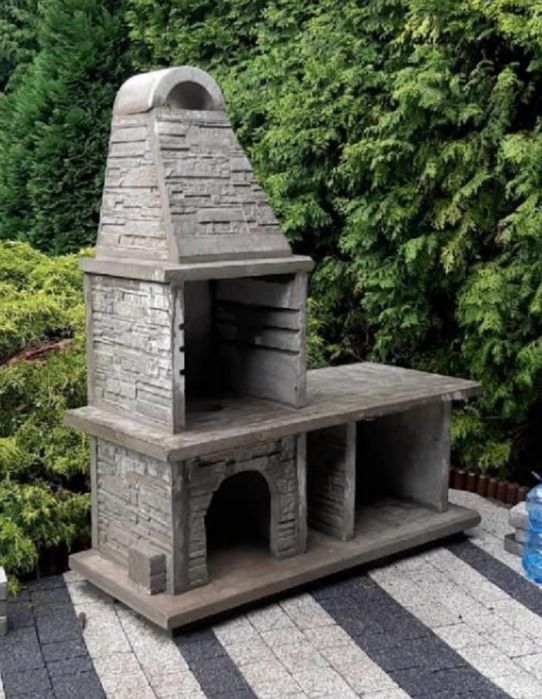 Duży zbrojony grill wędzarnia 185x160x65cm PROMOCJA