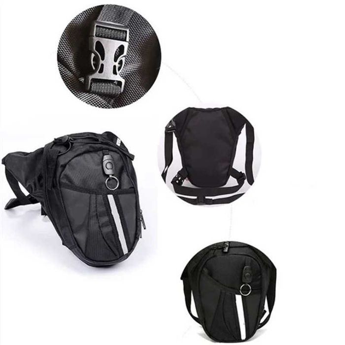 Bolsa de perna fitas ajustáveis moto