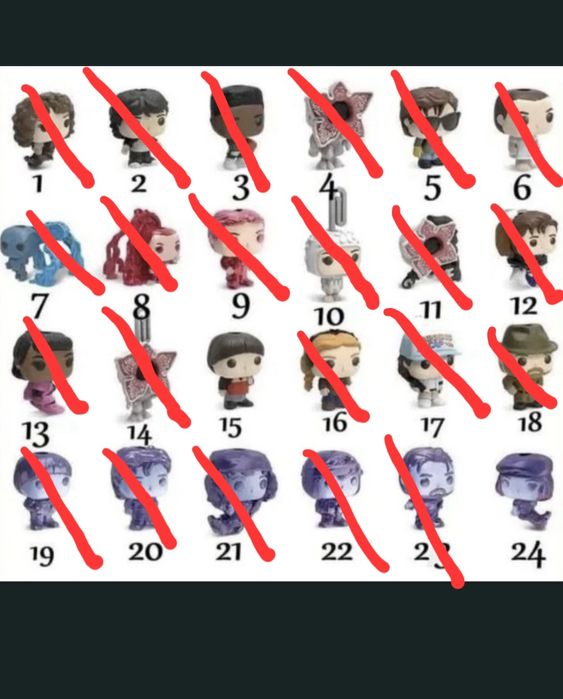 Фігурки з кіндер джой дивні дива, ОСД, Stranger things