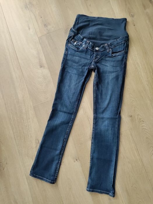 Jeansy ciążowe H&M- stan idealny! Prosta nogawka, rozmiar 42