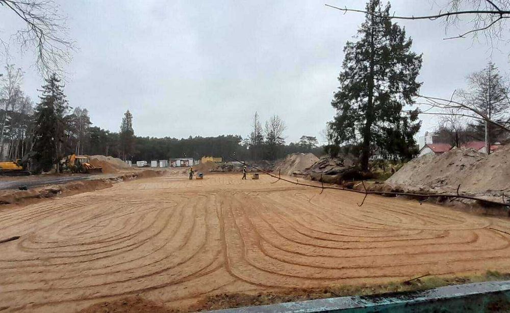 Wymiana gruntu pod płyty fundamentowe.
