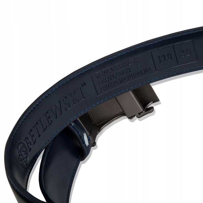 Betlewski Pasek Męski Do Spodni Skóra Naturalna Automatyczna Klamra