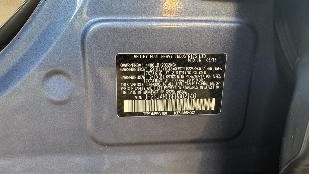 Subaru Forester SJ 2015 Limited 2.5 AWD