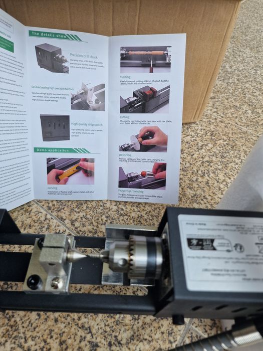 mini torno mecânico multifuncional de bancada,