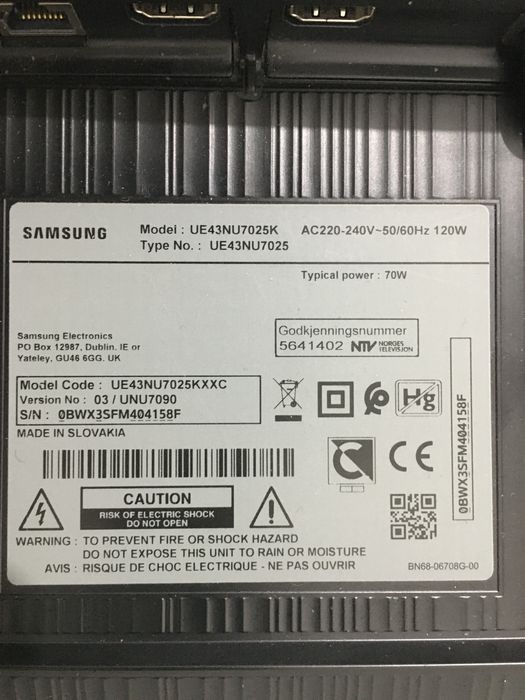 Barras de LED Samsung TV 43”