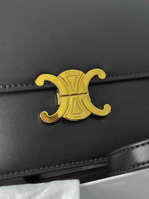 PREMIUM ‼️ Celine Triomphe , жіноча сумочка , шкіряна сумочка чорна