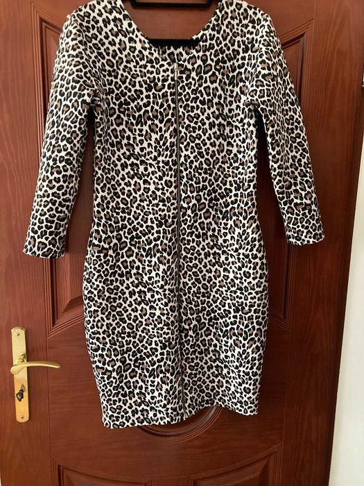 Sukienka w panterkę zamek L jak masełko