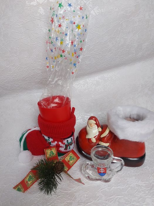 Різдвяний чобіток/ упаковка для подарунків/ новорічний декор