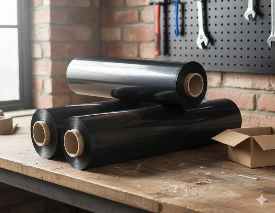 NOWA Czarna Folia Stretch Strecz Do Pakowania 3KG Ręczna Mocna 3szt
