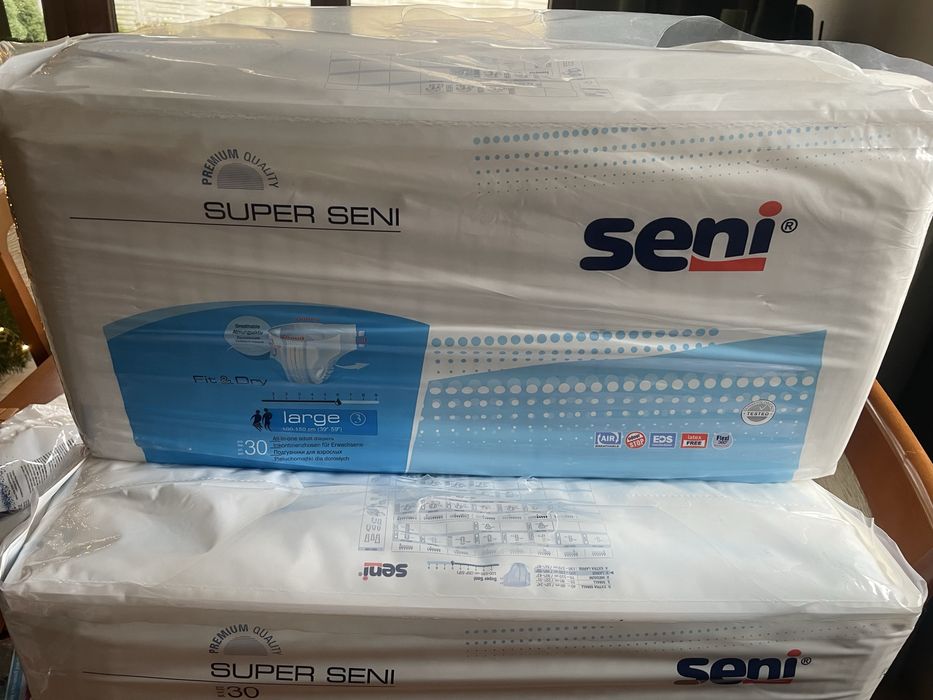 2X30 sztuk Pieluchomajtki Seni rozmiar L
