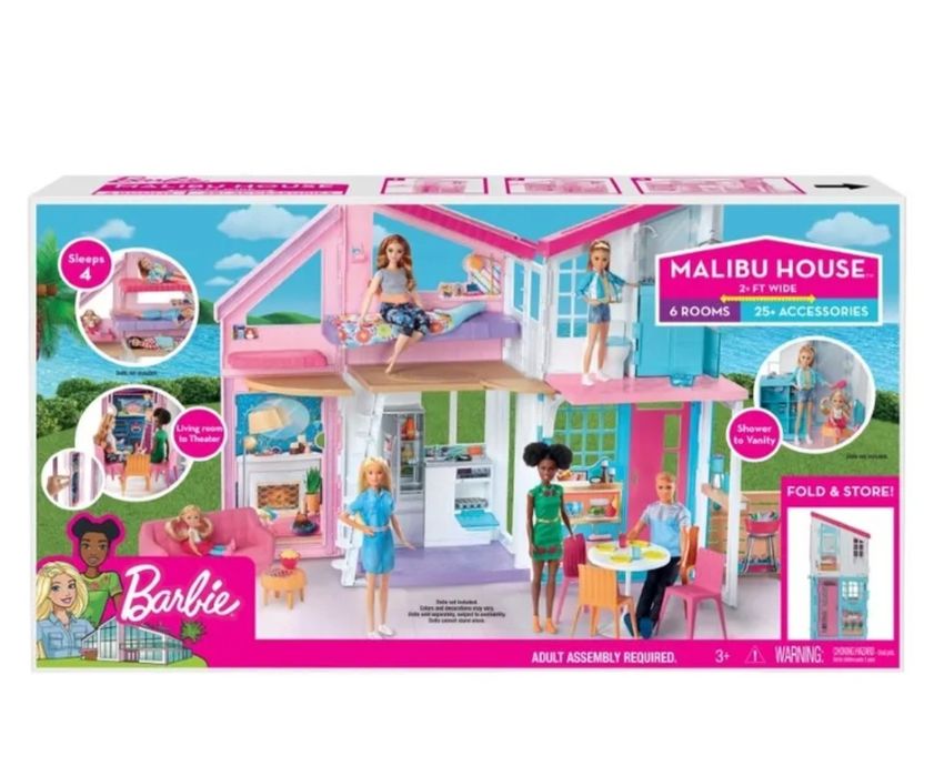 Domek Barbie Malibu house składany komplet