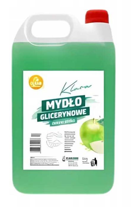 KLARA Mydło Glicerynowe 5L ZIELONE JABŁKO Kanister do ciała i rąk
