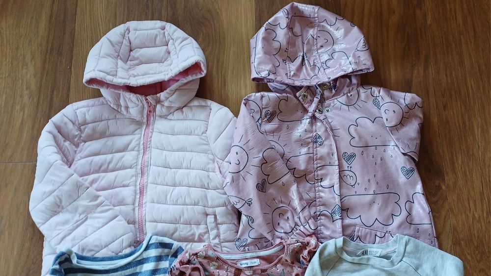Zestaw ubranek dla dziewczynki, rozmiar 110, 9 sztuk