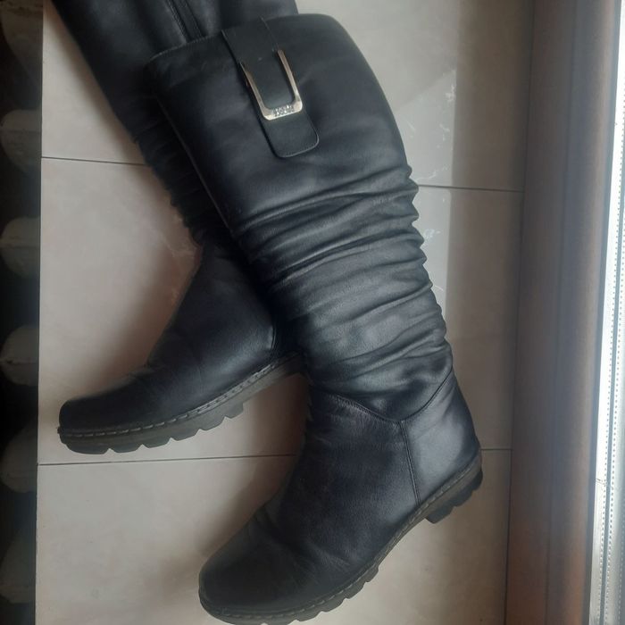 Зимові шкіряні чоботи. 36 р. Чудовий стан.