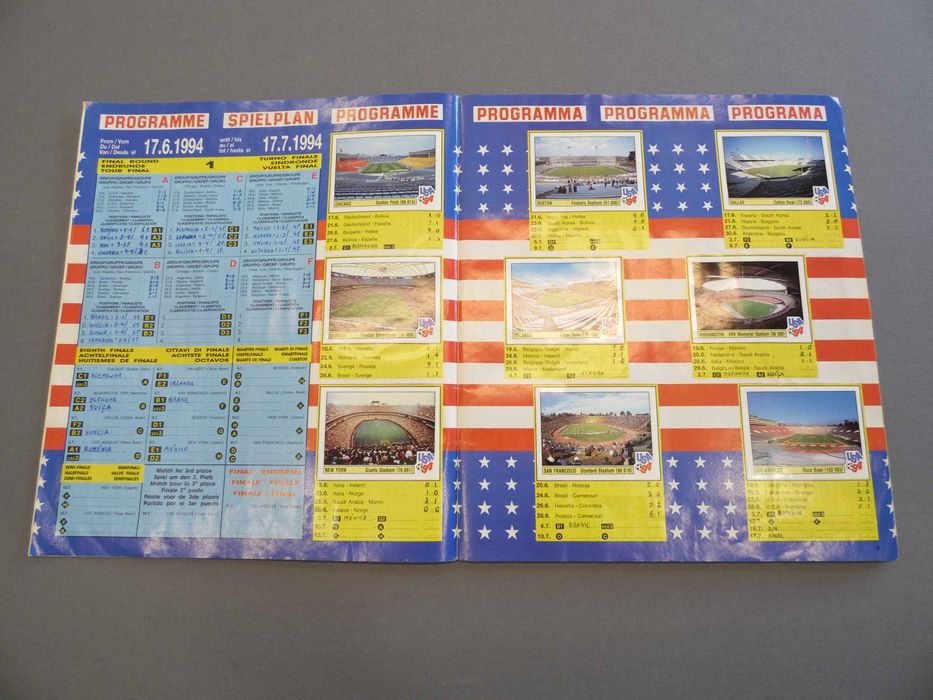 Caderneta completa Panini USA 94
