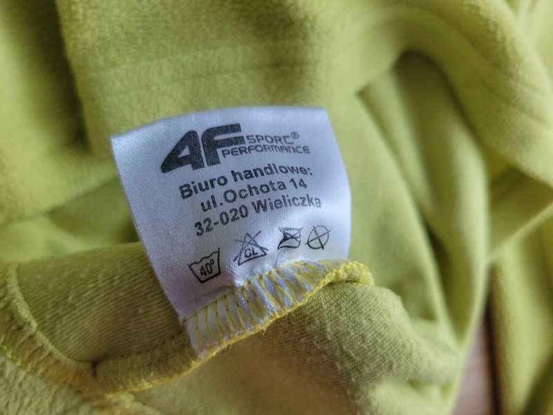 Jaskrawozielona bluza 4F roz. M