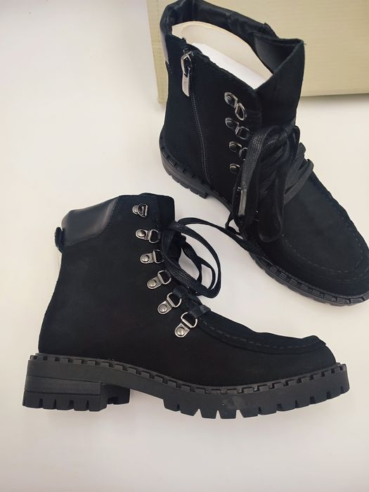 Botki trzewiki skóra naturalna skórzane ankle boots workery old money