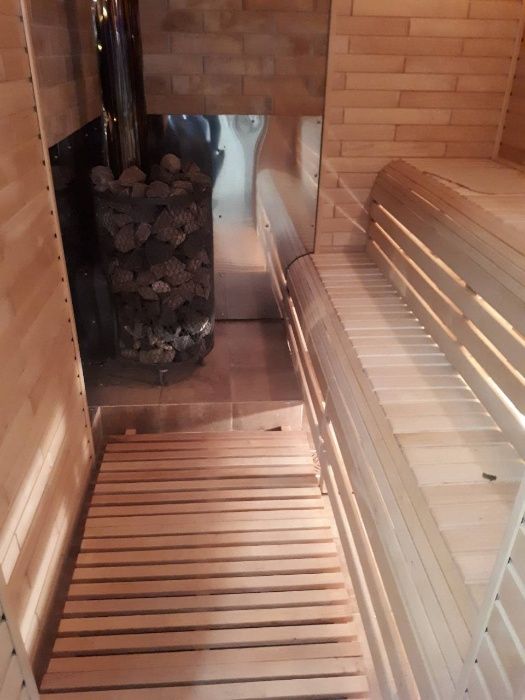 Деревʼяна вагонка сосна, липа. Лежак, полок в сауну