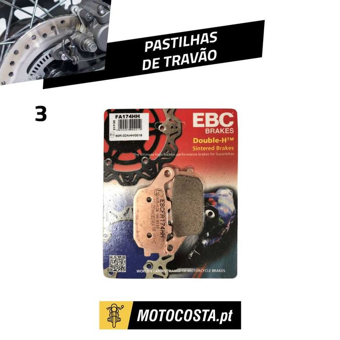 Pastilhas de Travão EBC – Vários Modelos Disponíveis (Sinterizadas, Carb e Semi-Sint)