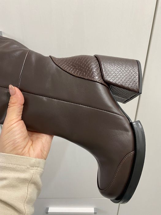 Шкіряні чоботи черевики шкіра