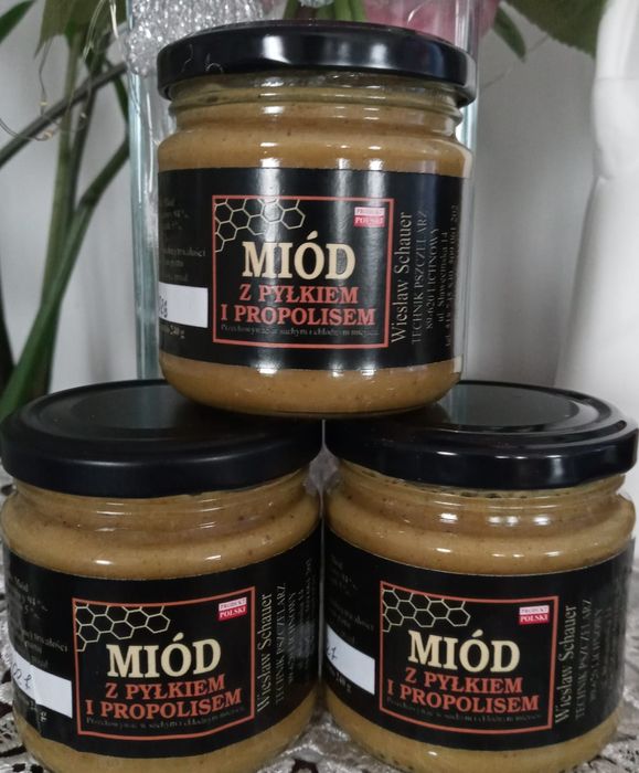 Miód wielokwiatowy z pyłkiem i propolisem