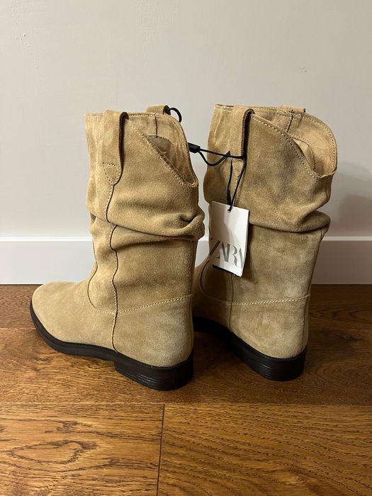 Płaskie botki Zara r. 38