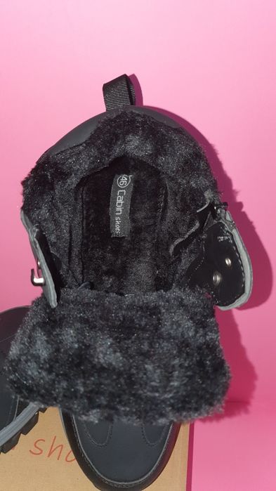 Buty męskie zimowe czarny kolor Rozmiar 46 / wkładka to 29 cm