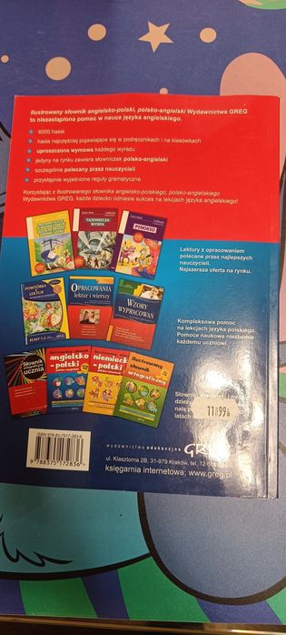 Książka ilustrowany słownik angielsko Polski