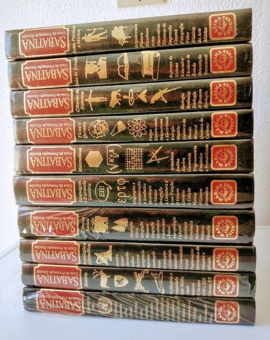 Enciclopédia Sabatina - 10 livros na película e caixas originais