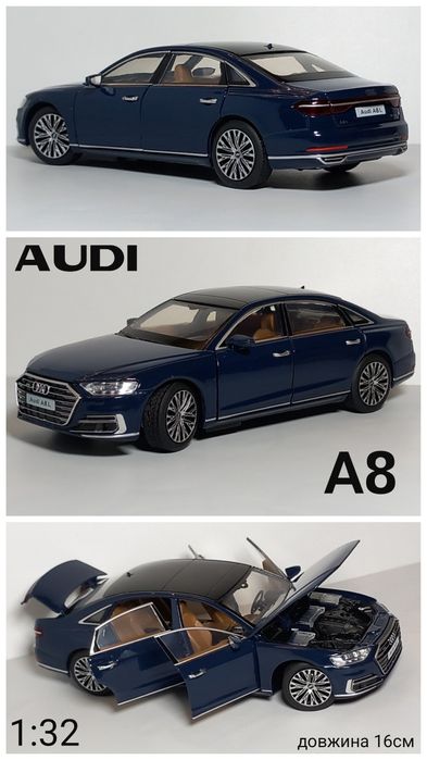 Модель авто колекційна масштабна AUDI ТТ A8 А7 А6 А4 Q8 Q7 Q5 RS6 RS7