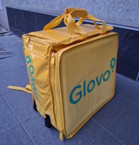Сумка - рюкзак Glovo новый дизайн с чехлом и ручками