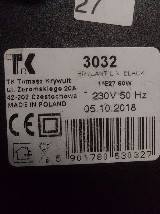 Lampka nocna/stołowa Brylant x2