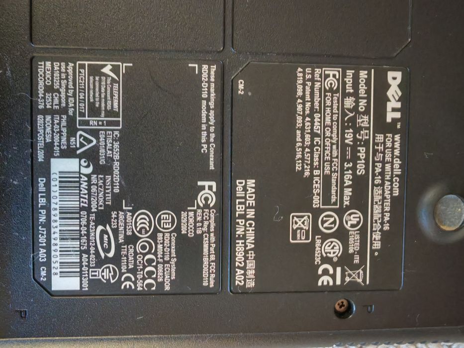 Dell Inspiron 1200 PP10S 14" Celeron M 1.3 GHz 256MB RAM 60gb HDD
