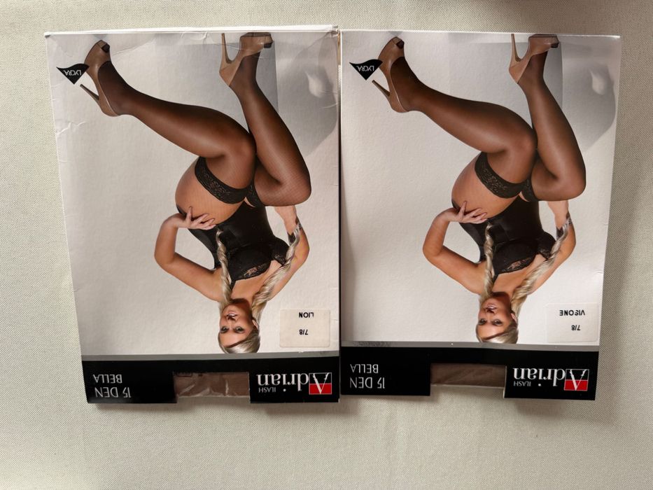 2 pary pończoch 7/8 plus size Adrian Bella 15 den