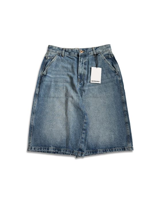 Широкі Шорти Bershka Skater Super Baggy Джинсові Бершка Супер Беггі