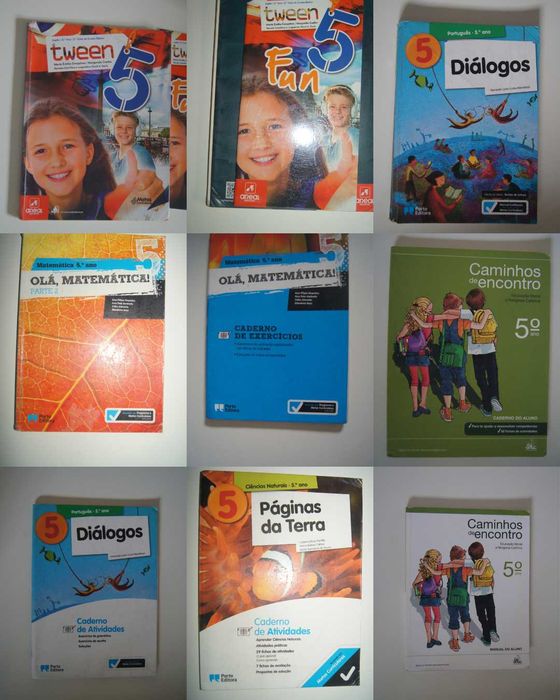8 livros escolares - 5º ano