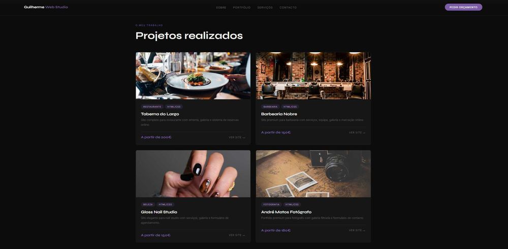 Criação de websites profissionais para negócios