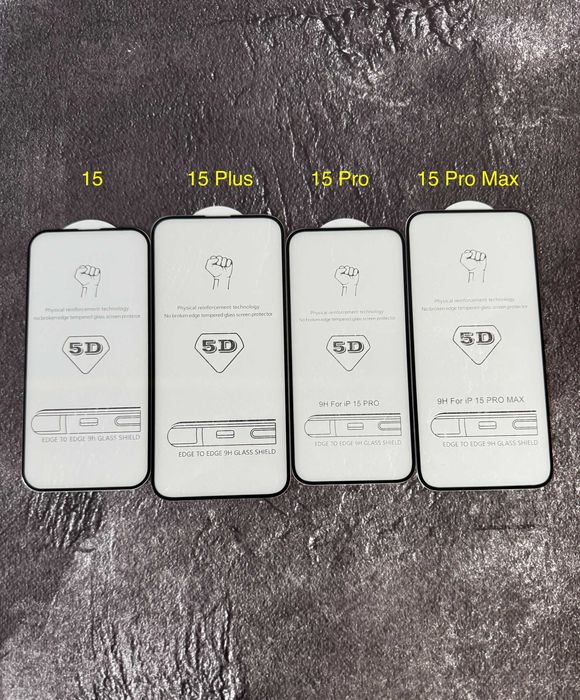 Захисне скло 5D для iPhone 13 14 15 Pro Max Айфон стекло Plus mini