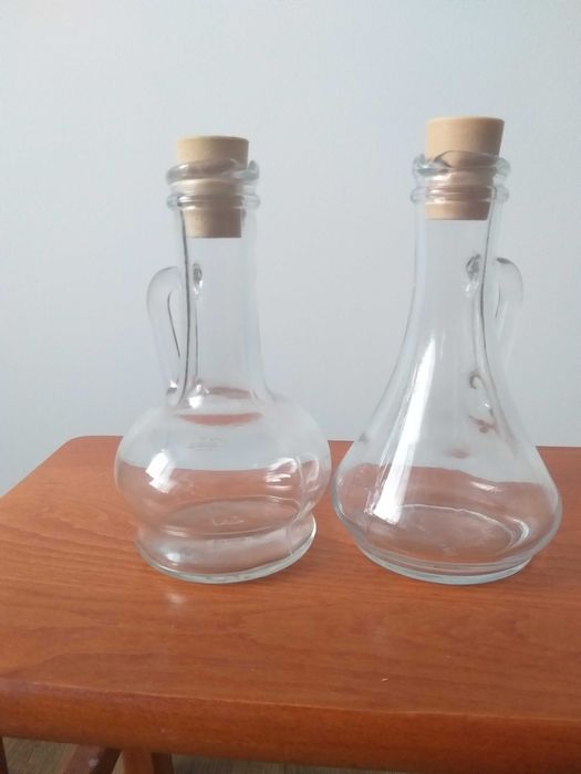 Butelki szklane z korkiem na oliwę_2 szt