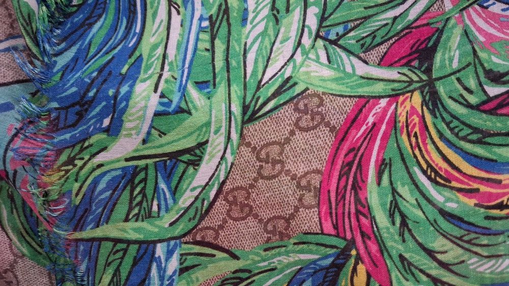 Chusta Gucci monogram + fauna / Bardzo duża