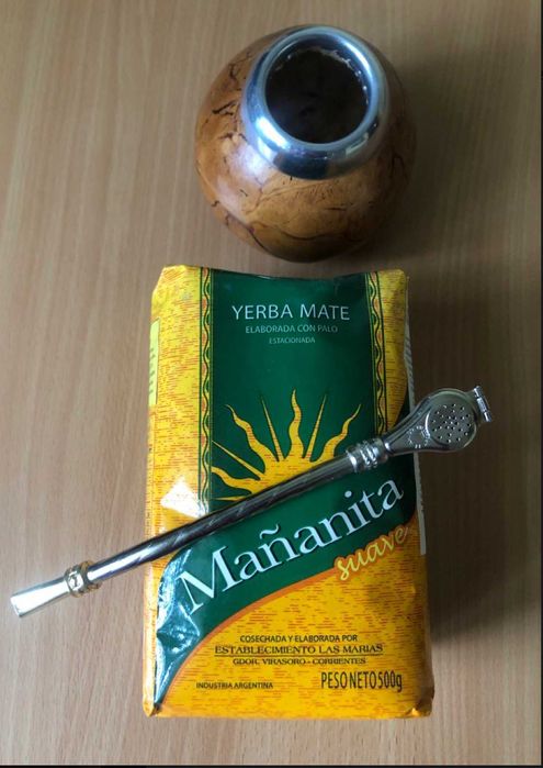 Новий набір для мате, Аргентина, Mananita, калебас, бомбилья, чай мате