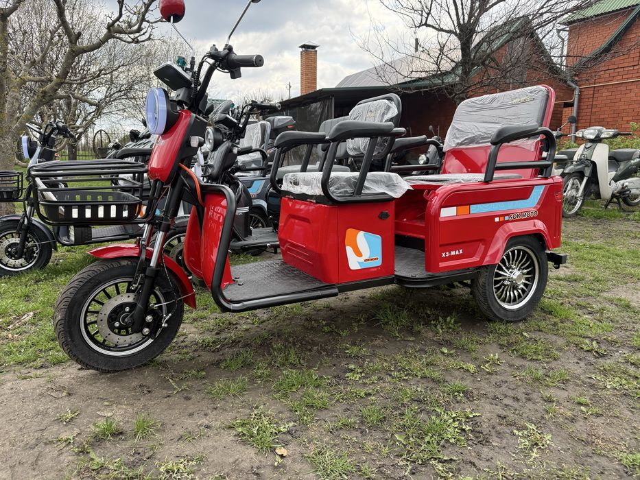 Новий електротрайк Sokmoto X3max 2000w 60V38Ah