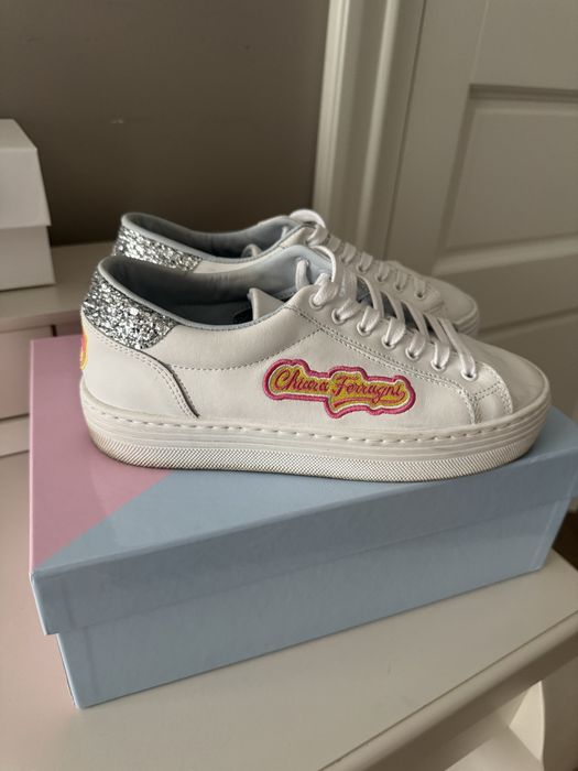 Brokatowe Sneakersy chiara ferragni