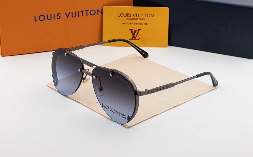 Cонцезахисні окуляри Louis Vuitton NEW 2026 | UV400 | авіатор краплі | футляр в комплекті | металева оправа