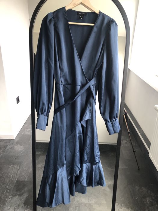 Плаття  Сукня атласне синє