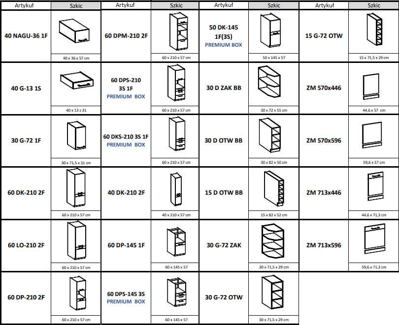 Modułowe meble kuchenne grafit mat pod wymiar!
