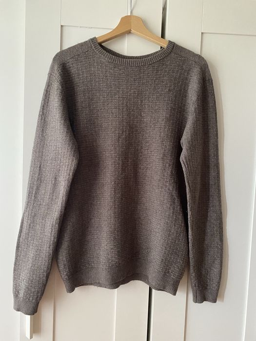 Klasyczny miękki sweter wełniany z merino męski sweter XL 42