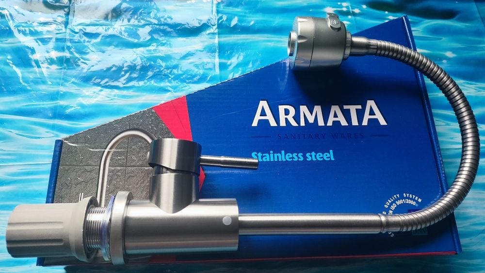 Смеситель, змішувач для кухни ARMATA SUS 011 REFLECTOR нерж