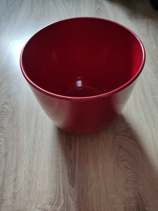 Donica doniczka ceramiczna czerwona śr. 28 cm