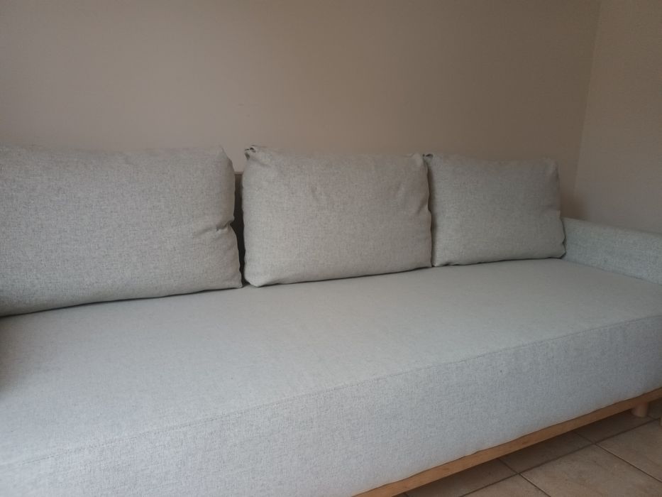 Sofá cama 3 lugares bege, Ikea Grunnarp